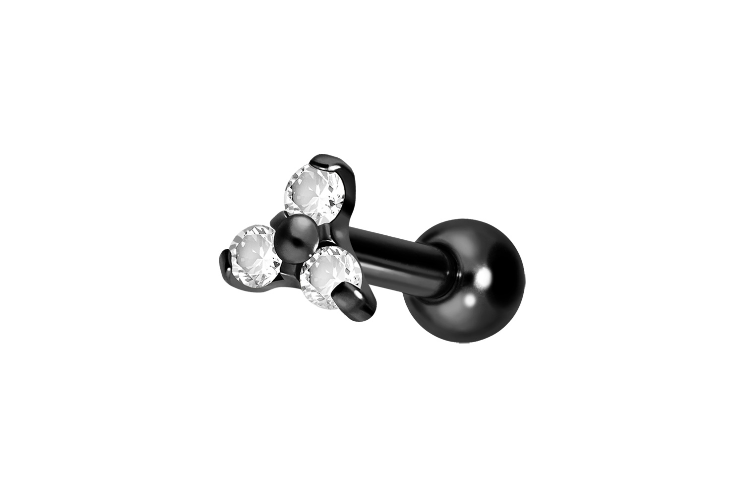 Titan Ohrpiercing KRISTALLBLUME